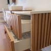 panelled timber drawer