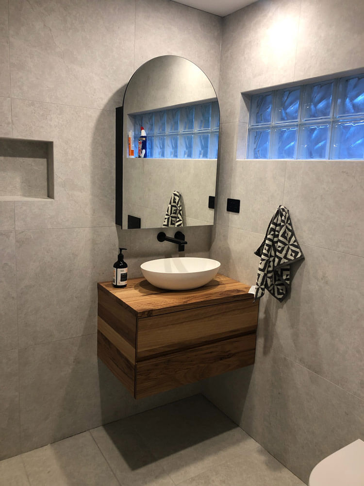 Modern flat panel vanity