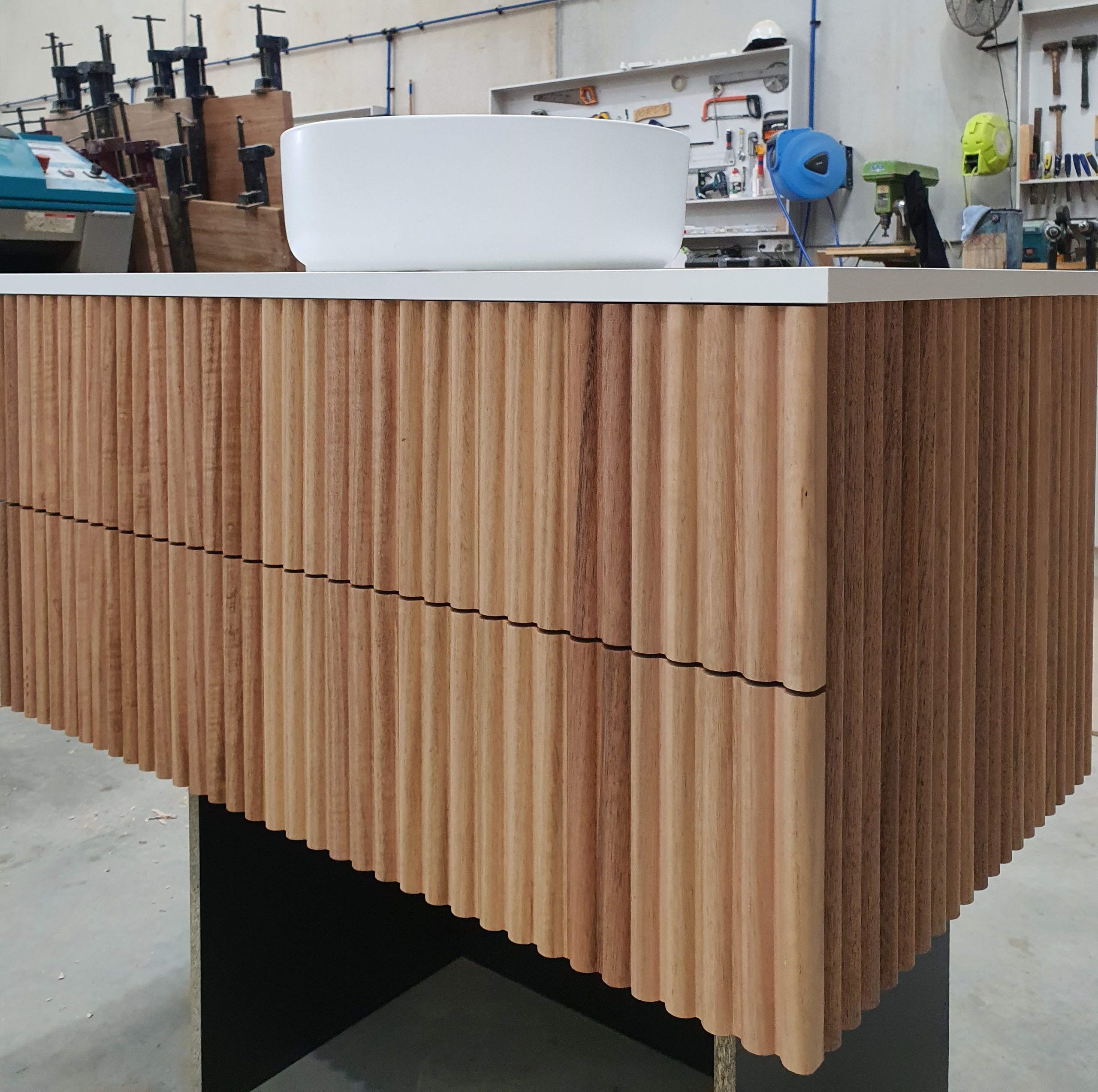 Tasmanian Oak Danube Panelled Vanity
